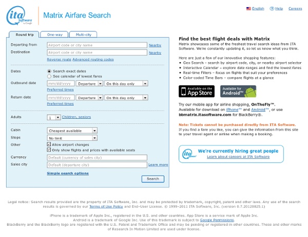 Matrix Airfare Search