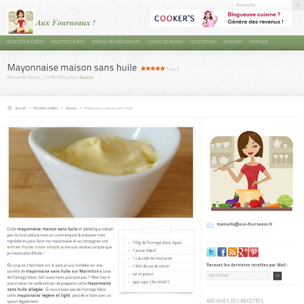Recette mayonnaise maison sans huile - recette diététique