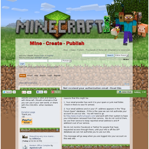 Mine - Create - Publish - MCSchematics.com offers you Thousands of Minecraft Schematics to download