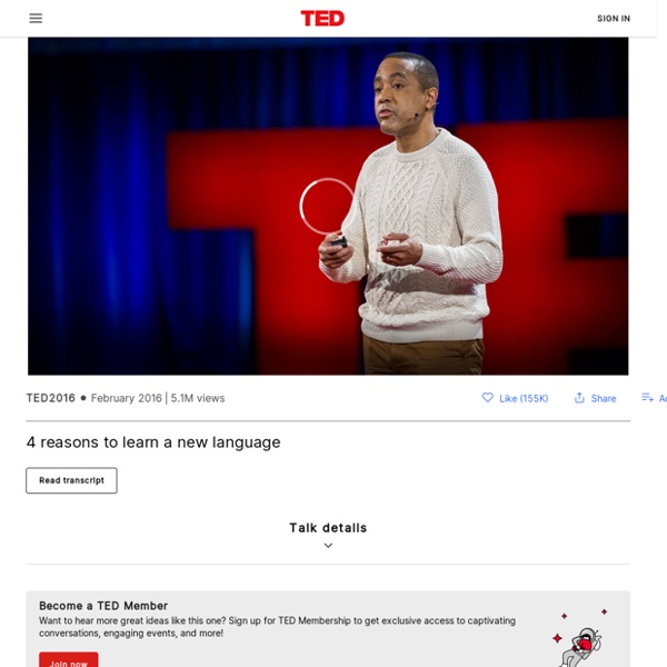 John McWhorter: 4 reasons to learn a new language