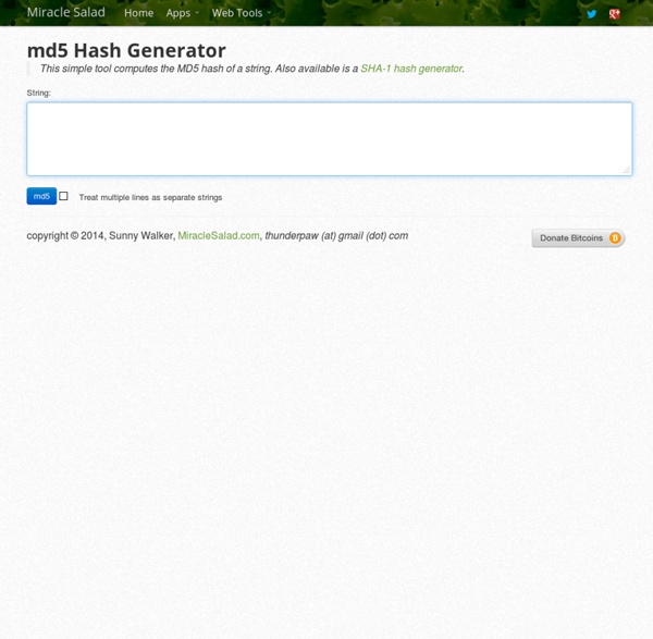 Md5 Hash Generator