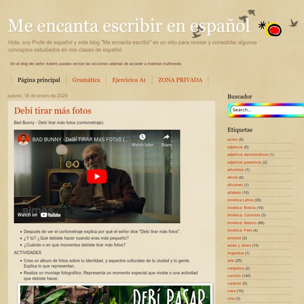 Me encanta escribir en español