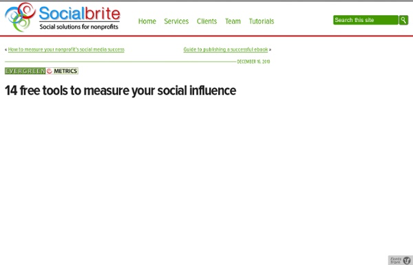14 free tools to measure your social influence