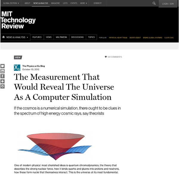 The Measurement That Would Reveal The Universe As A Computer Simulation