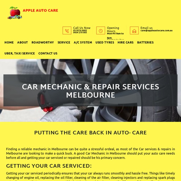 Car Mechanic Services In Melbourne - Apple Auto Care