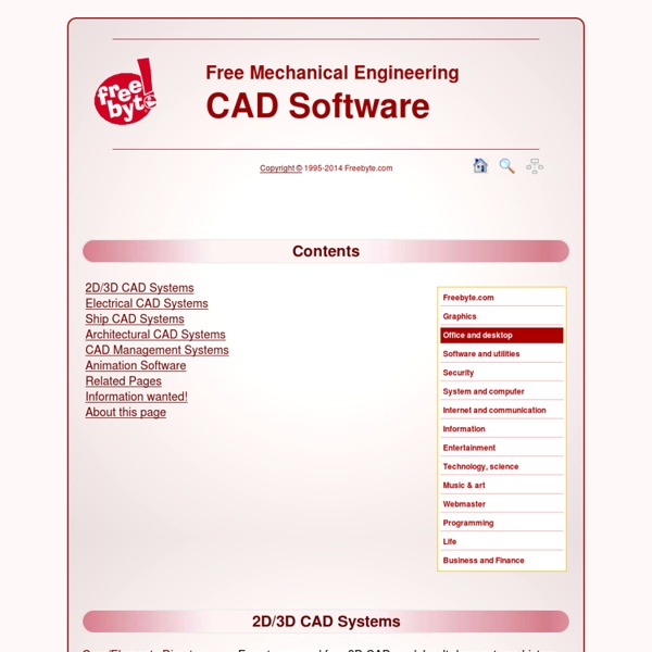 Free Mechanical Engineering: CAD Software