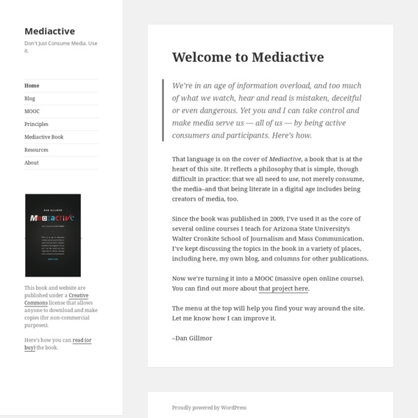 Mediactive - Creating a User's Guide to Democratized Media