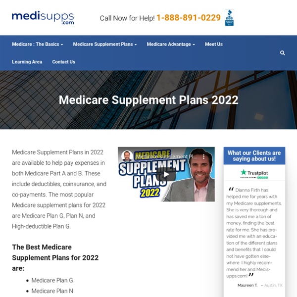 Medicare Supplement Plans 2022 - The Best Plans