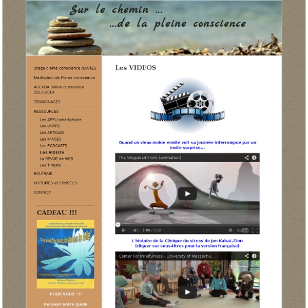 Les VIDEOS - Meditation - Pleine conscience - Nantes - Mindfulness - Coaching- Stress- Depression- Anxiete-