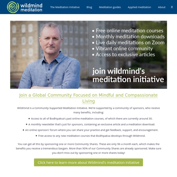 Wildmind Buddhist Meditation - Learn Meditation Online