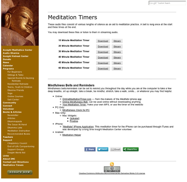 Meditation Timers: Insight Meditation Center