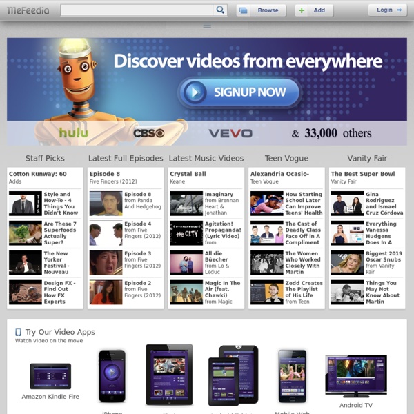 Mefeedia : Video Search and Discovery - Find and Watch Video, TV Shows, News and Music Videos