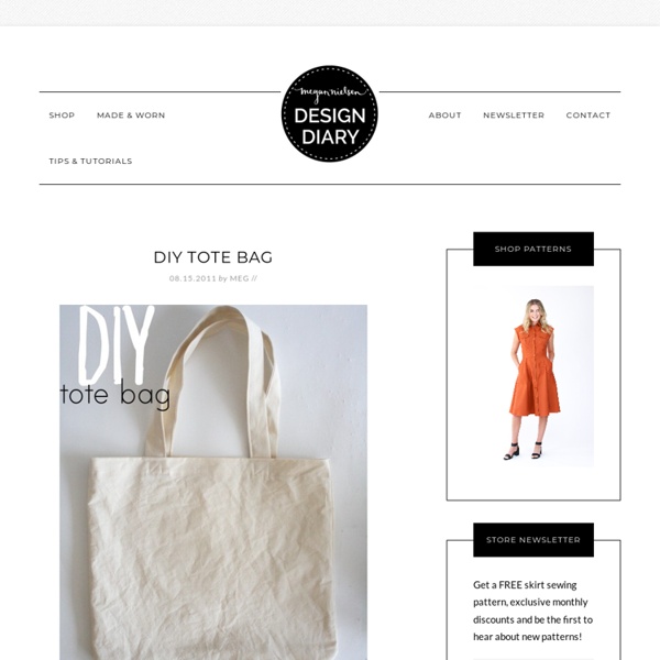 DIY tote bag — megan nielsen design diary