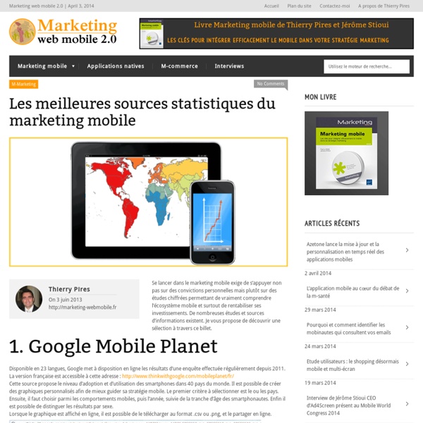 Les meilleures sources statistiques du marketing mobile