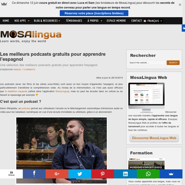 MosaLingua : Application pour apprendre rapidement l'espagnol et l'anglais sur téléphone mobile
