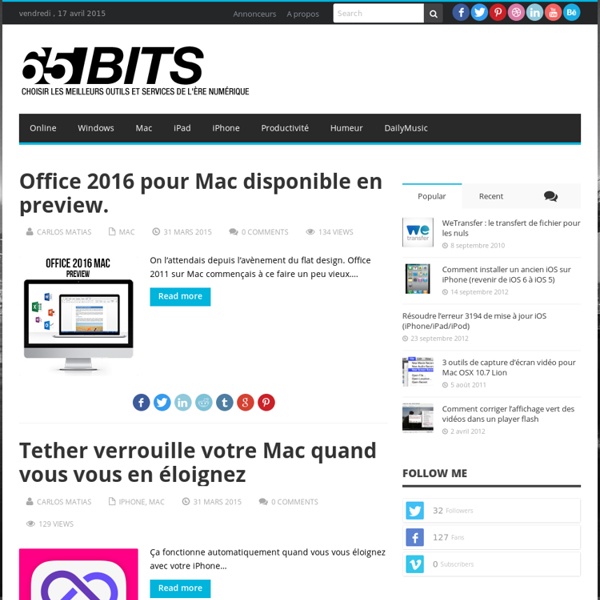 65BITS - Choisir les meilleurs outils et services de l'ère numérique