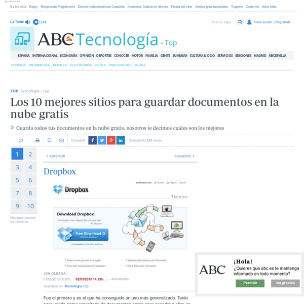 Los 10 mejores sitios para guardar documentos en la nube gratis