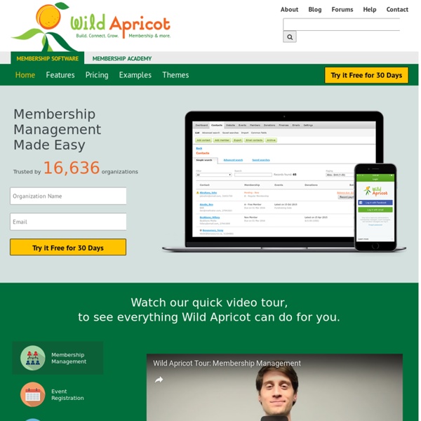 Membership Software by Wild Apricot