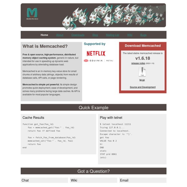 Memcached: a distributed memory object caching system