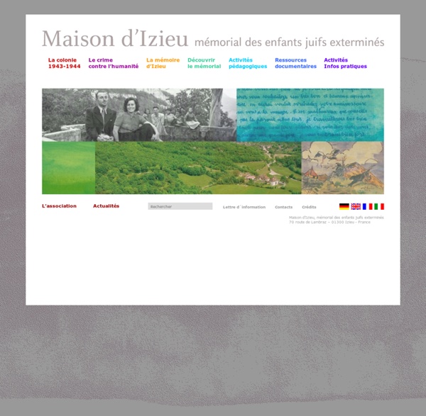 MAISON D’IZIEU, mémorial des enfants juifs exterminés
