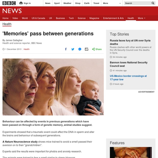 'Memories' pass between generations