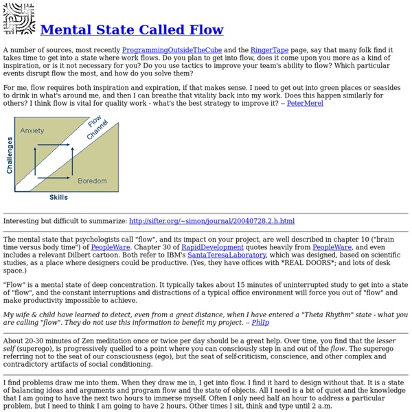 Mental State Called Flow