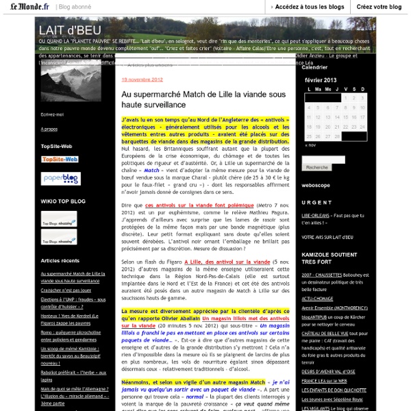 LAIT d’BEU - Blog LeMonde.fr