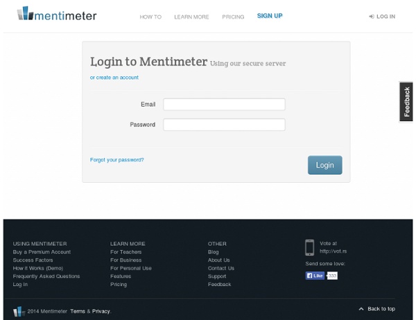 Dashboard - Mentimeter