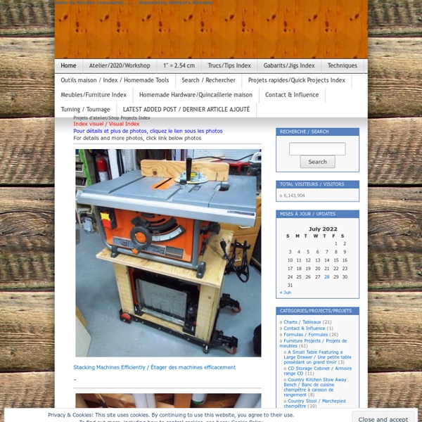 Atelier du Bricoleur : conseils techniques sur le travail du bois par un passionné, en français et en anglais