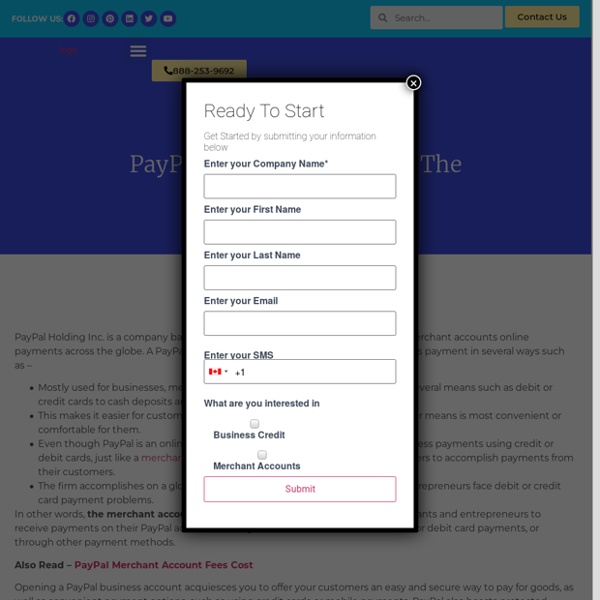 PayPal Merchant Accounts