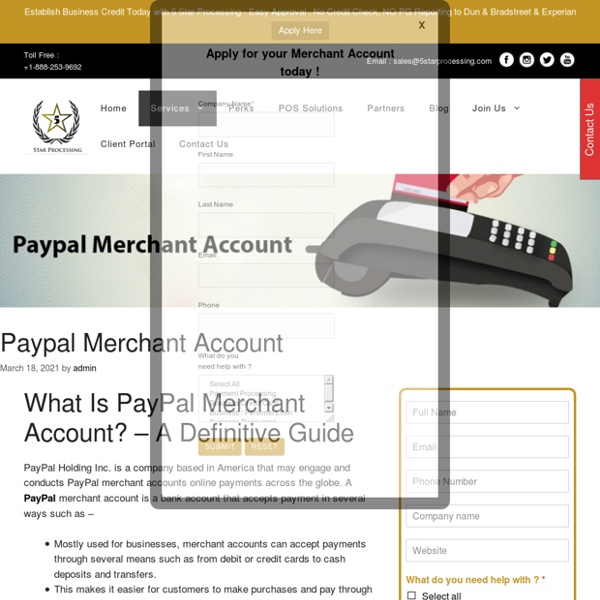 PayPal Merchant Accounts