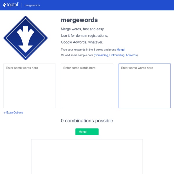 Merge Words - Combine keywords tool for SEO, PPC and link building