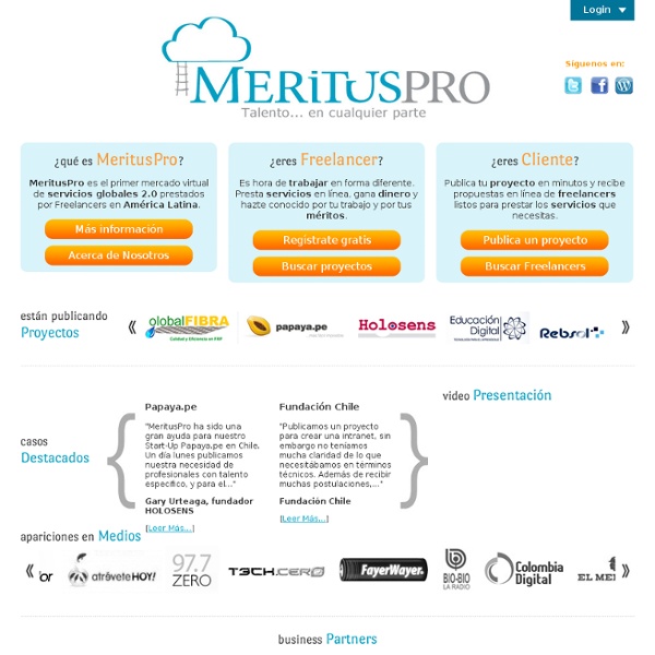 MeritusPro - Trabaja en línea como Freelancer. Publica tu proyecto en minutos.