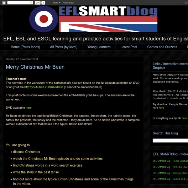 The EFL SMARTblog: Merry Christmas Mr Bean