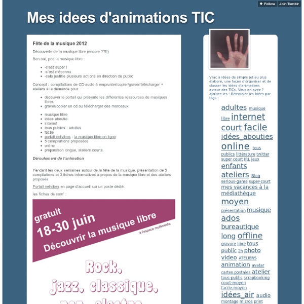 Mes idees d'animations TIC
