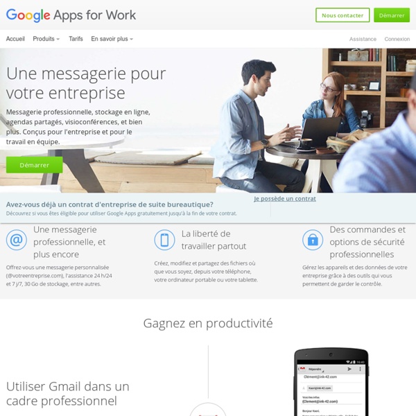 Google Apps for Work – messagerie, outils de collaboration, et bien plus