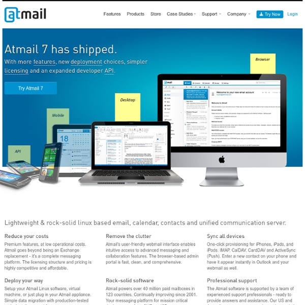 Atmail - Messaging Platform. Email Server, Webmail & Calendar.