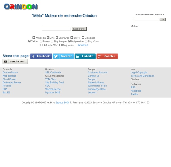Méta Moteur de recherche Orindon Pearltrees