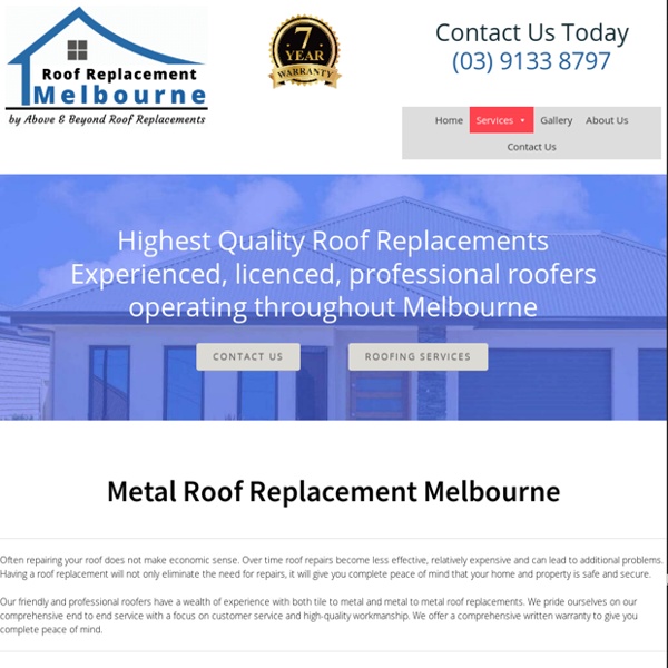 Metal Roof Replacement - Roof Replacement Melbourne