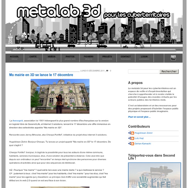 MetaLab 3D pour les CyberTerritoires