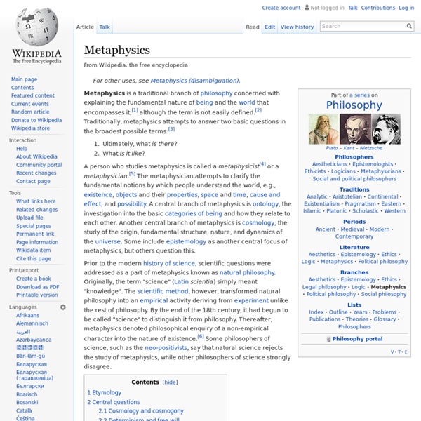Metaphysics - Wikipedia
