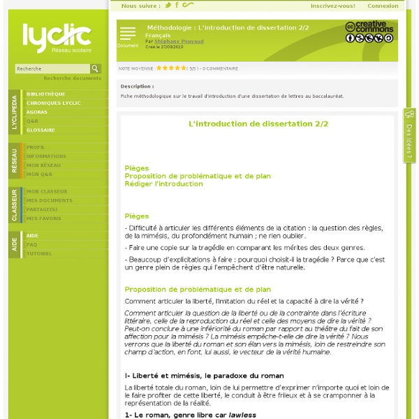 Méthodologie : L'introduction de dissertation 2/2