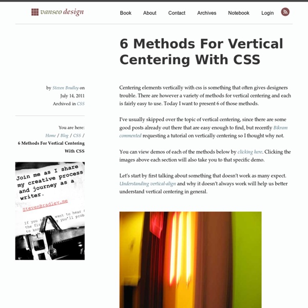 6 Methods For Vertical Centering With CSS