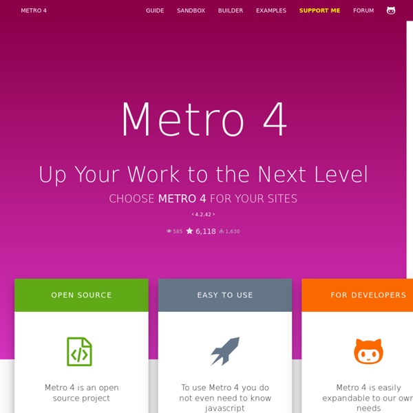Metro UI CSS : Metro Bootstrap CSS Library