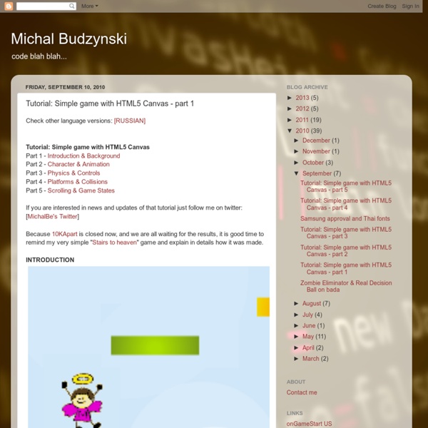 Tutorial: Simple game with HTML5 Canvas - part 1