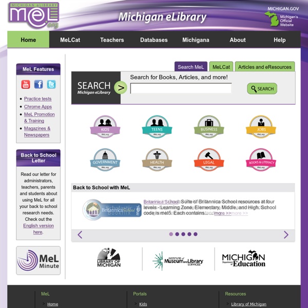 MeL: The Michigan eLibrary