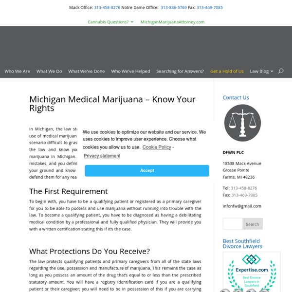 Michigan Medical Marijuana – Know Your Rights