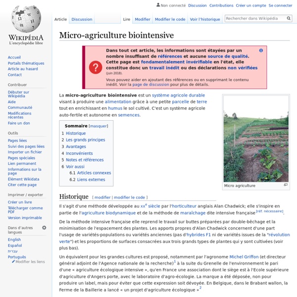 Micro-agriculture biointensive