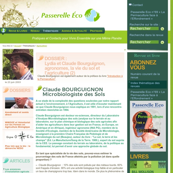 Agricultiver - Claude BOURGUIGNON Microbiologiste des