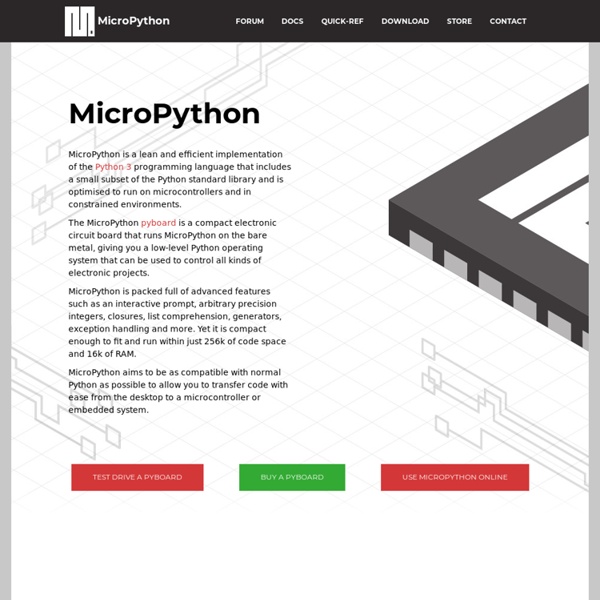 Micro Python - Python for microcontrollers